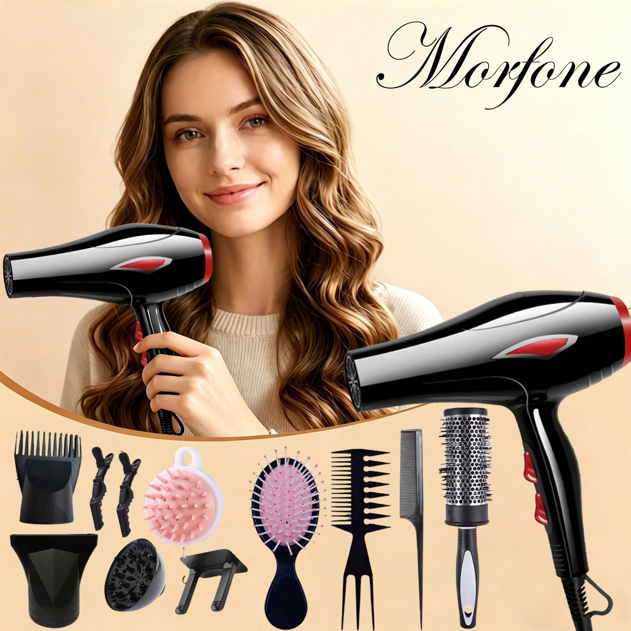 Travel Accessories As Gifts - Sèche-cheveux professionnel haut de gamme tout-en-un